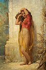 Famous Girl Paintings - Harem Girl with Tambourine